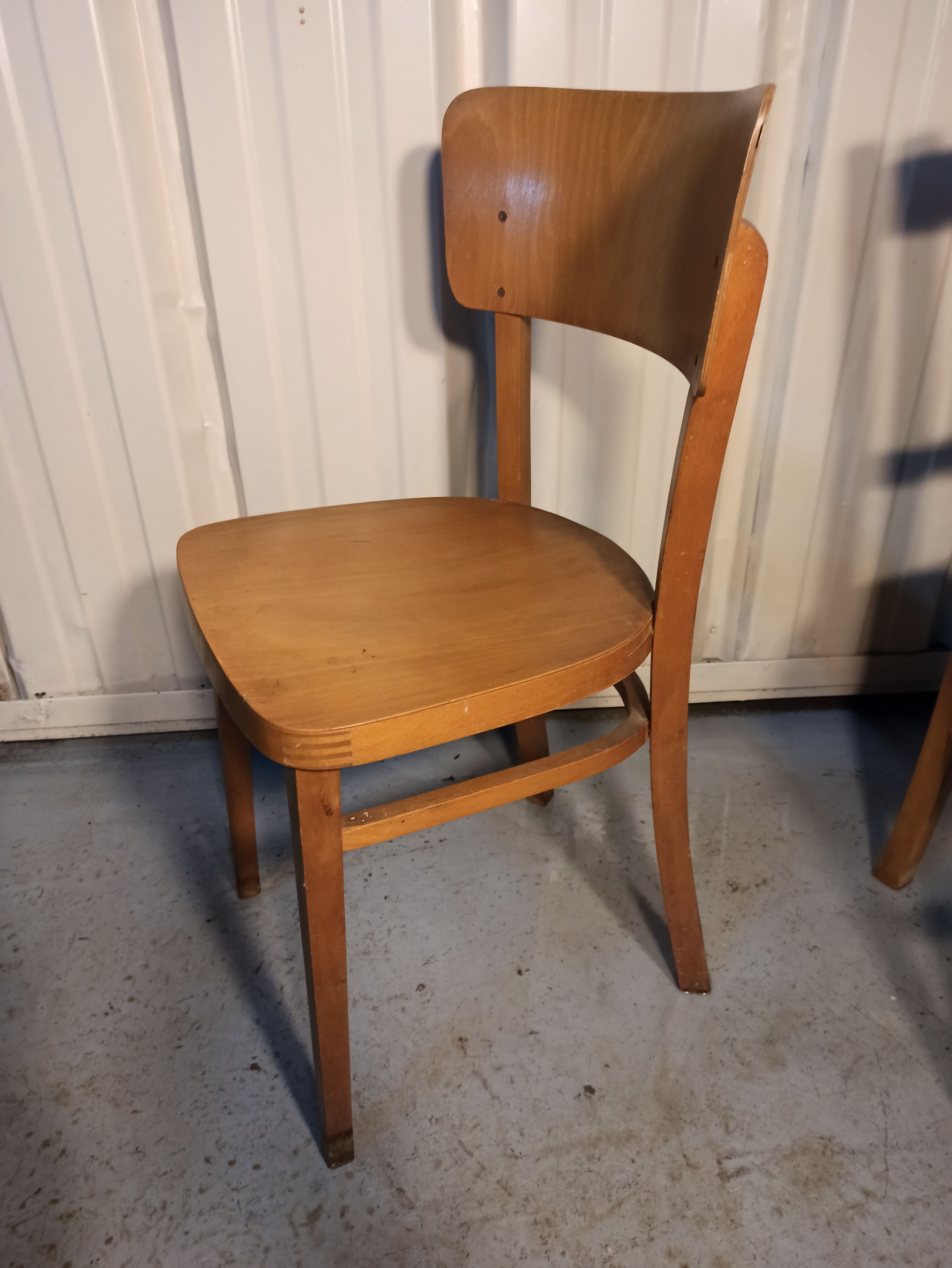 2 wooden bistro chairs Thonet