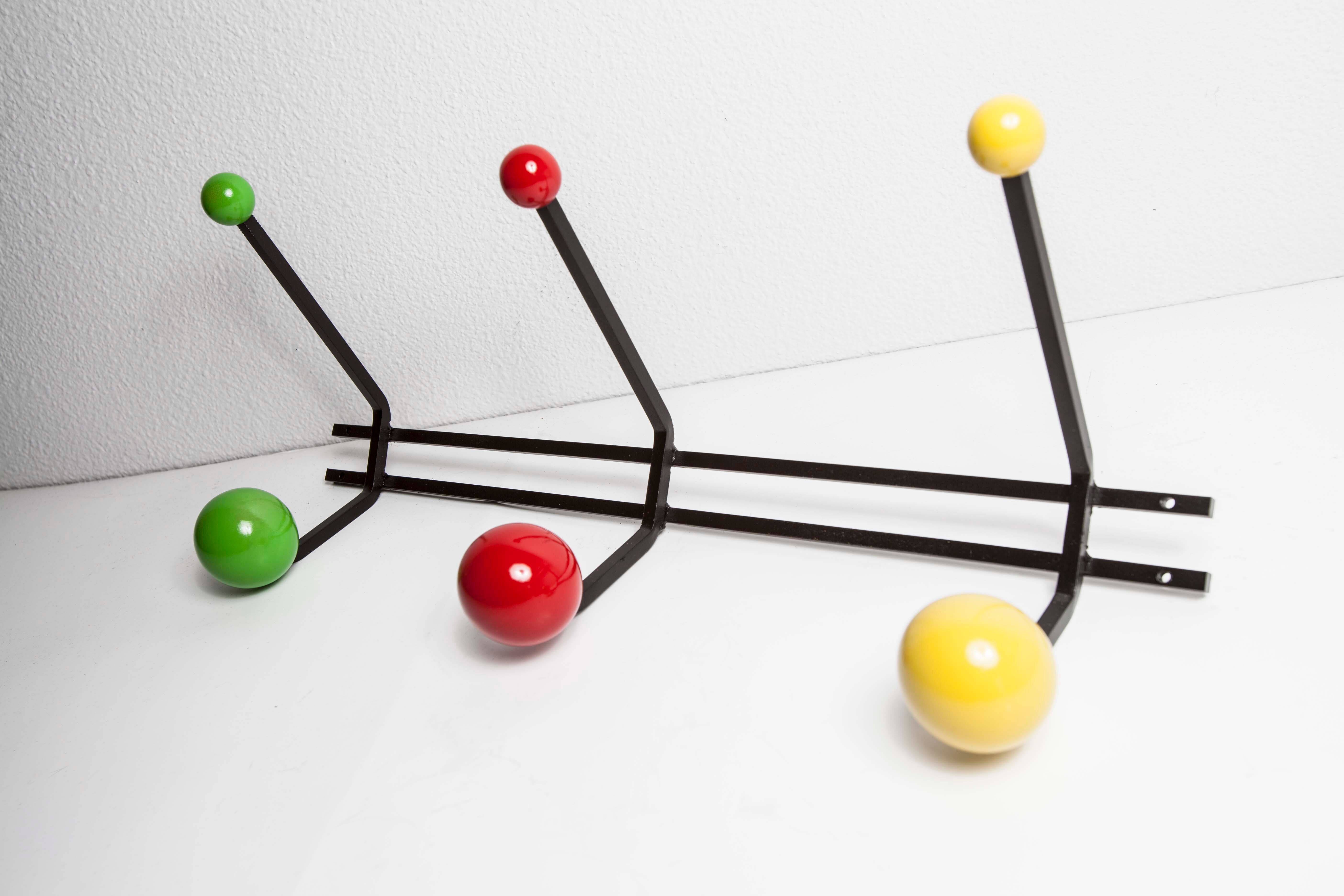 Coat rack 6 balls restored