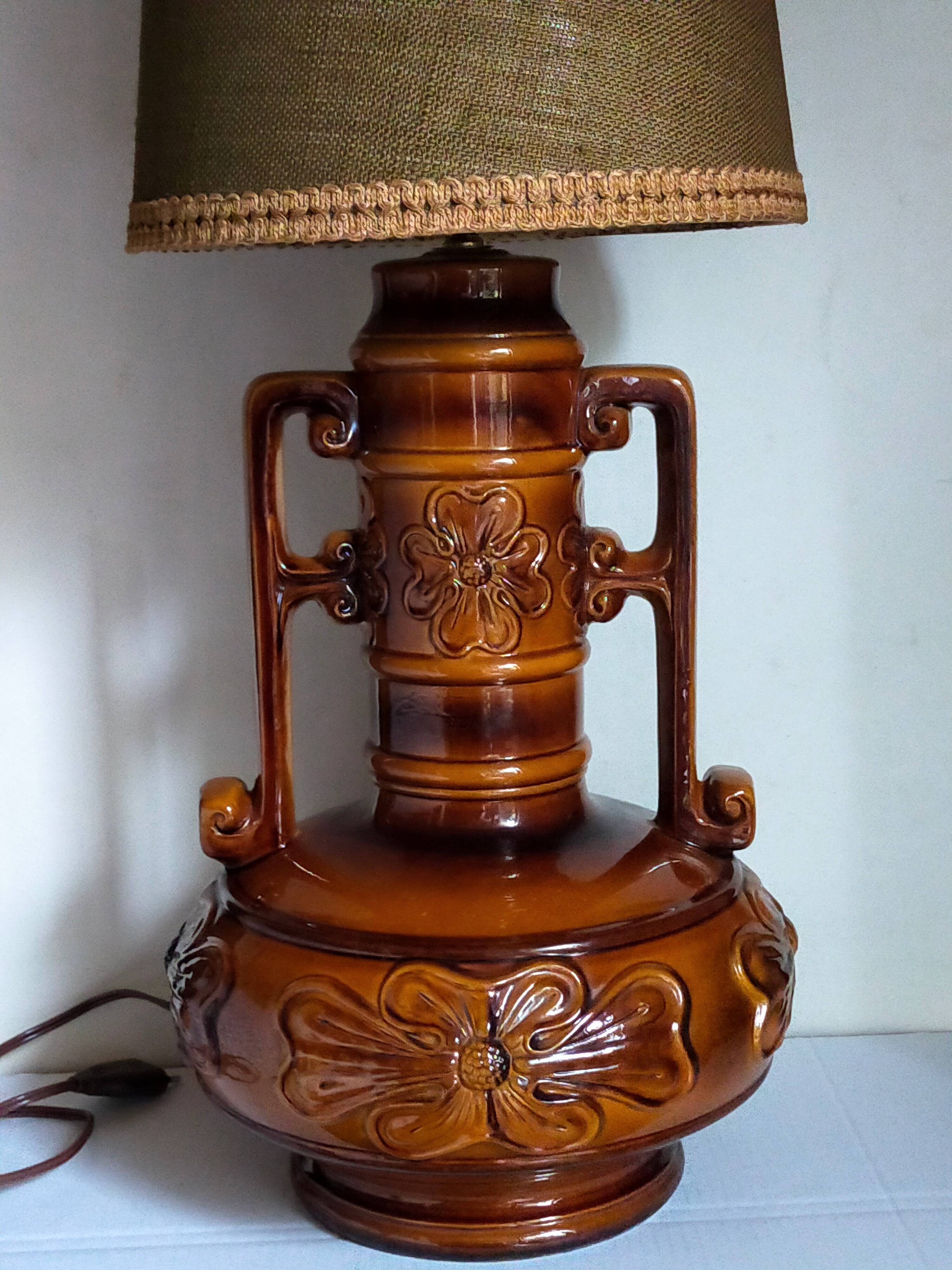 West germany ceramic floor lamp 70s