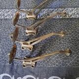 Set of 4 chrome-plated brass wall hooks