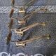 Set of 4 chrome-plated brass wall hooks