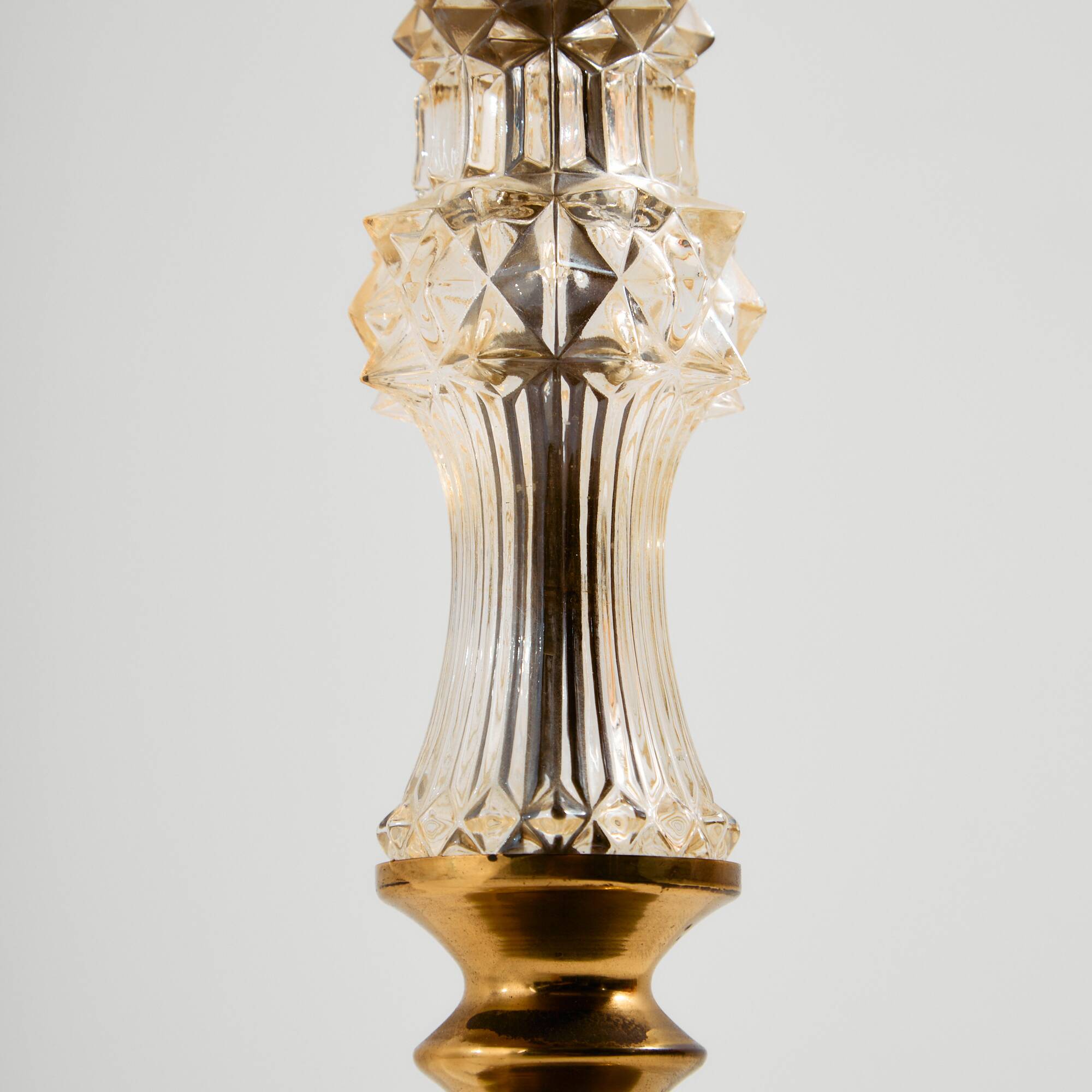 MK10968 Brass and crystal floor lamp