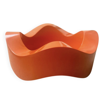 Cendrier Helit en Bakélite orange modèle Sinus vers 1960