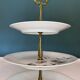 Silent Servant 3-Tiered Limoges Porcelain – Floral Decoration "Montjoie"