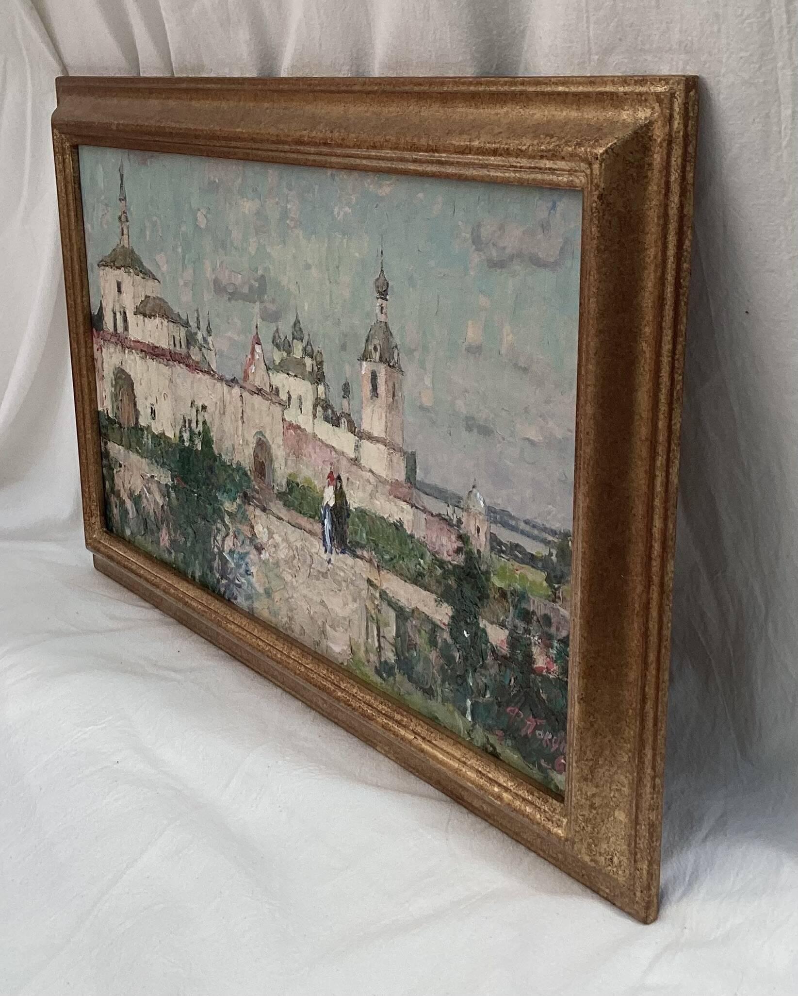Oil painting on cardboard, dimensions: height -42 cm - width -69 cm -