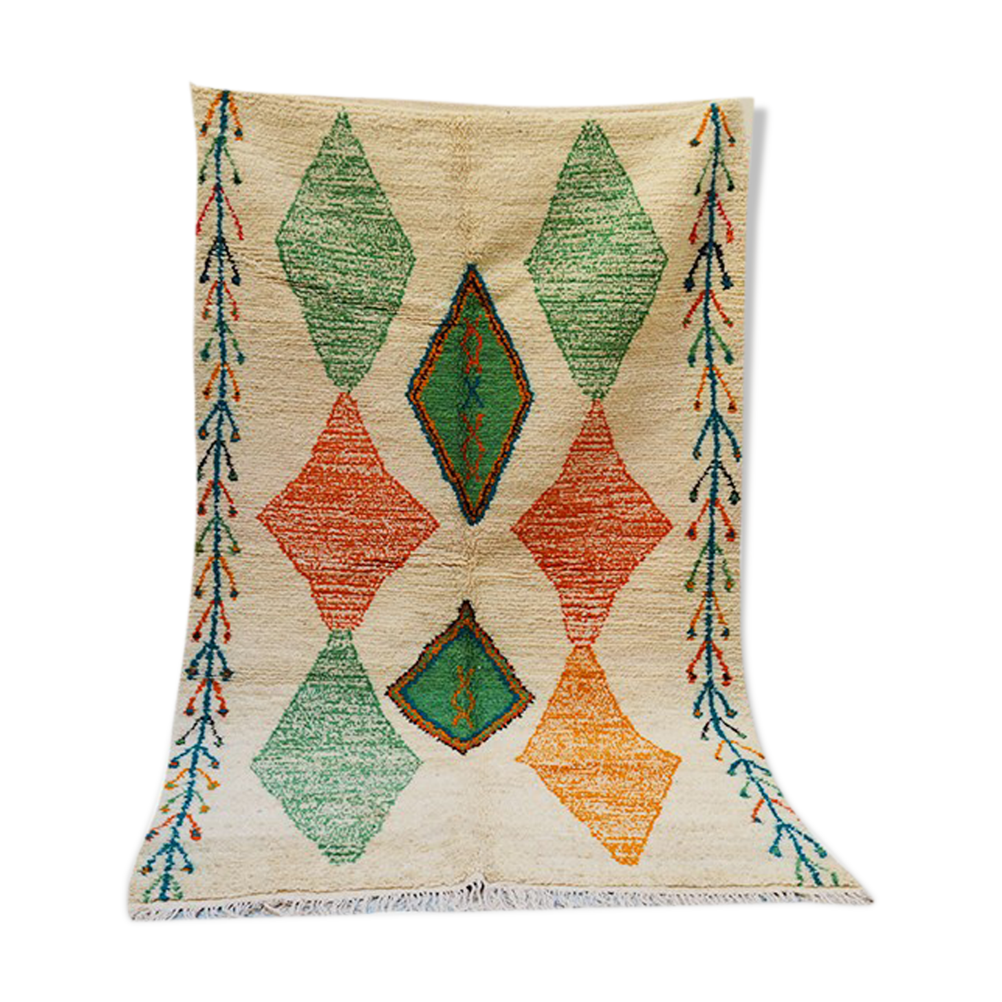 Colorful diamond berber carpet 260 x 154 cm