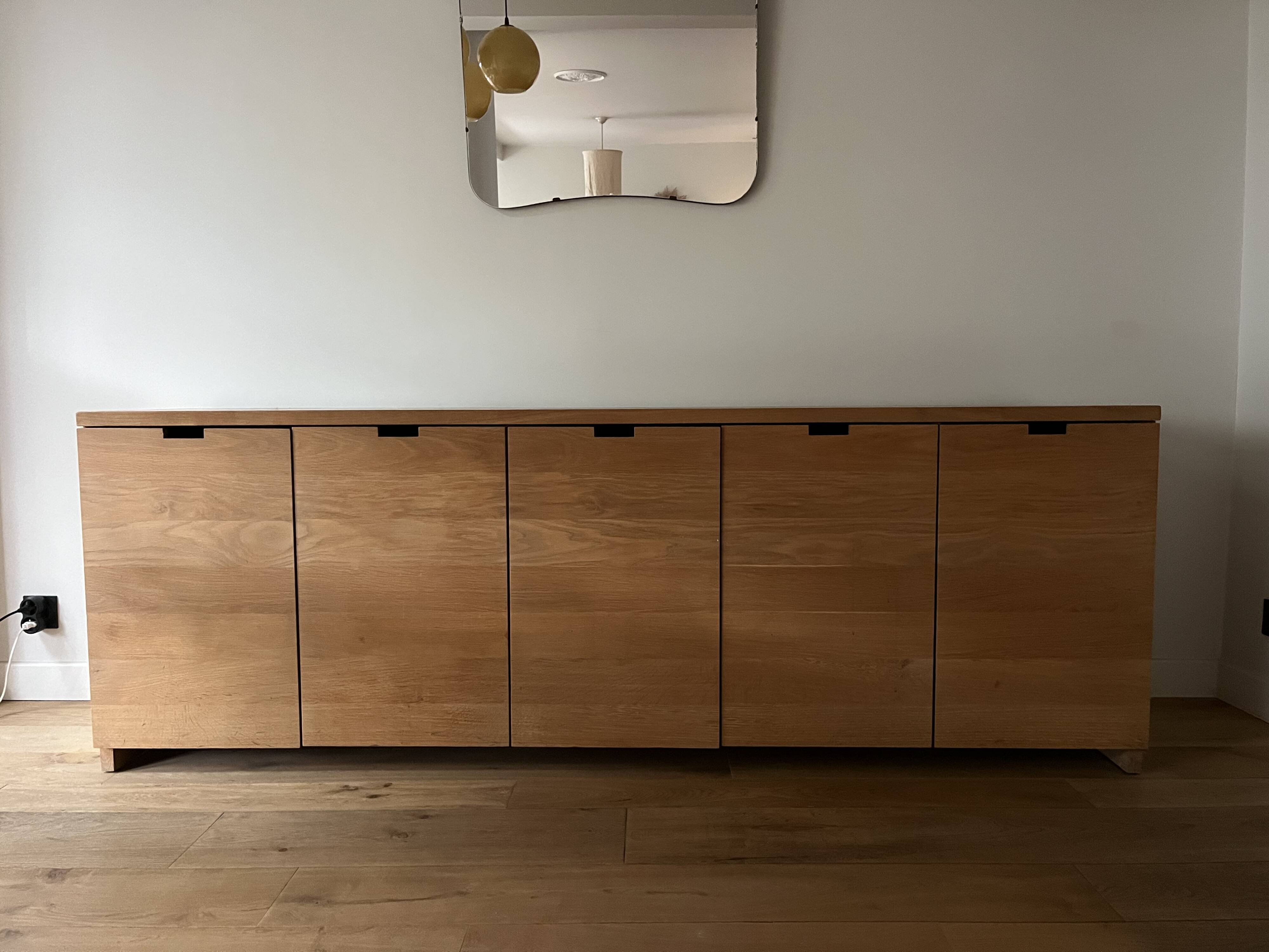 Solid oak ethnicraft sideboard