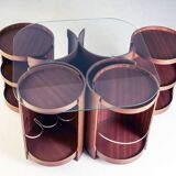 Modular coffee table model 0635, Dřevotvar Nová Paka, 1977