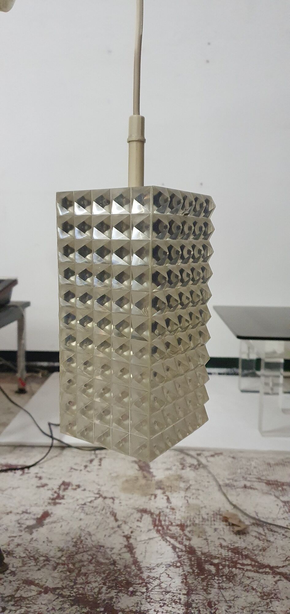 Diamond ceiling lamp design Aloys Gangkofner edition Erco