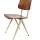 Lot of 4 vintage school chairs Galvanitas S16 Netherlands