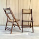 Pair of folding wooden chairs and canning