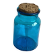 Blue glass jar with Henkel cork stopper - vintage