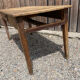 Solid oak farmhouse table with 2 drawers.