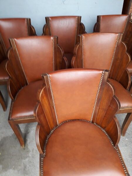 Suite of 6 chairs era art deco 1930