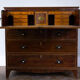 Commode secrétaire anglaise géorgienne en acajou, 1816