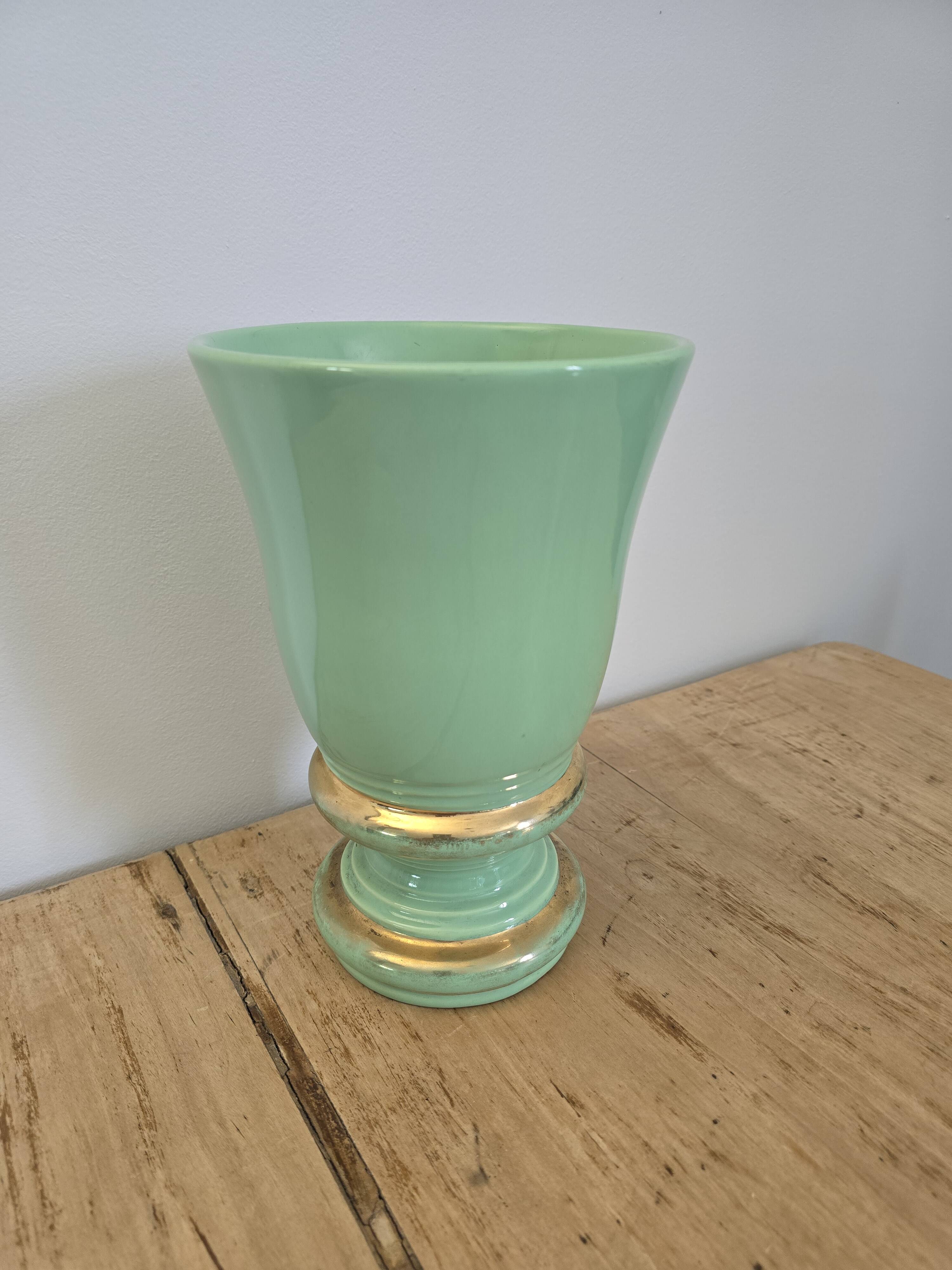 Vase vert céramique Saint Clément