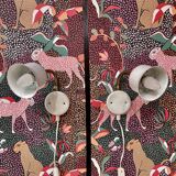 Pair of modular wall lights Scandinavian design 1960.