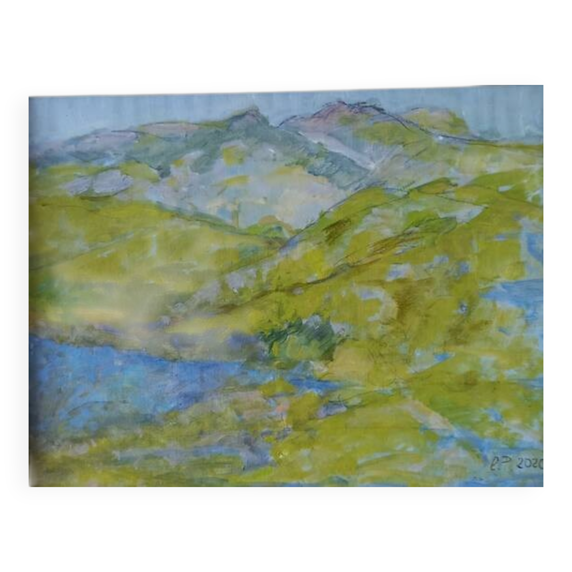 contemporary painting "mountain landscape"
