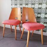 2 Vintage chairs Antonin Suman, Art Deco, Czechoslovakia 1960