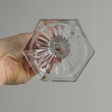 cut glass transparent candlestick
