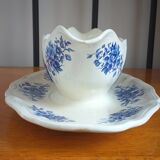Saucière en porcelaine de Sarreguemines modèle Romantic