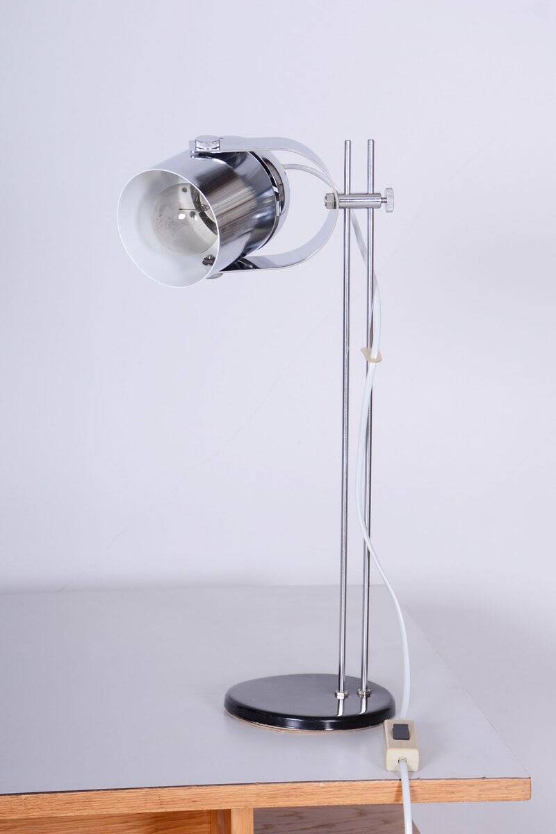 Mid-Century Modern Table Lamp in Chrome by J. Indra for Combi Lux, Czech, 1970s