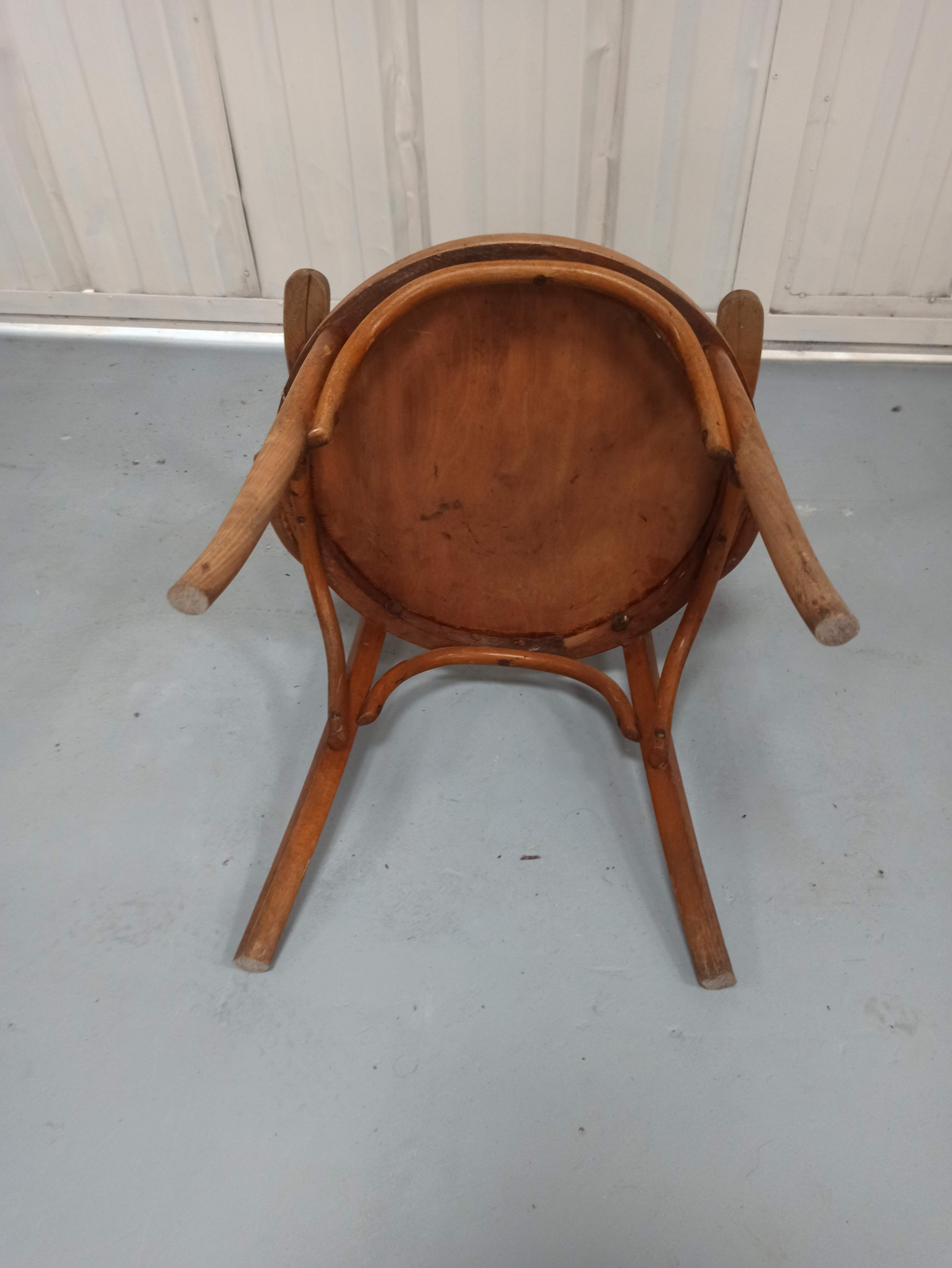 Fauteuil de bureau en bois courbé ... gout Fischel