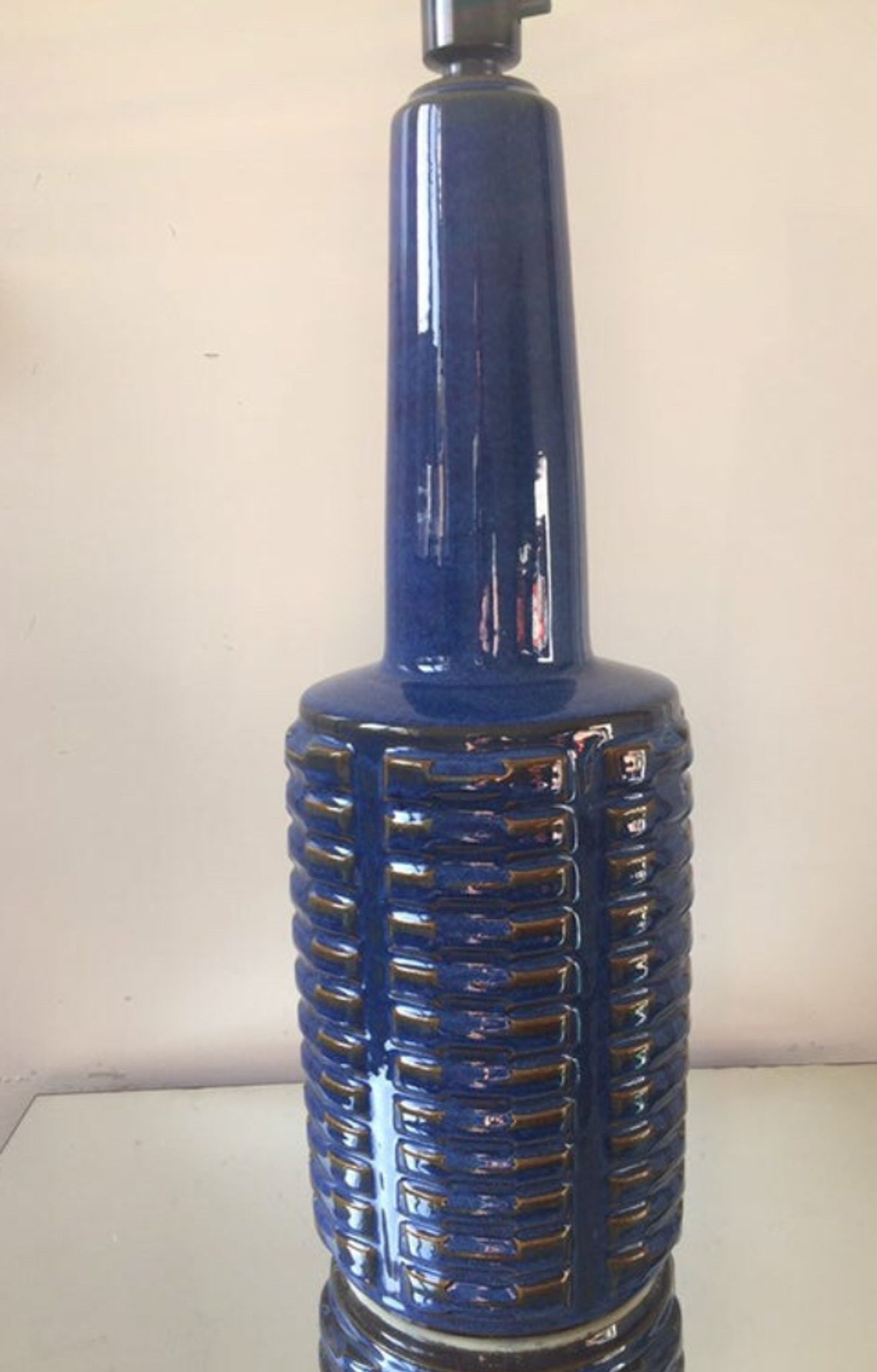 Socle de lampe en grès de Einar Johansen Danemark des années 1960
