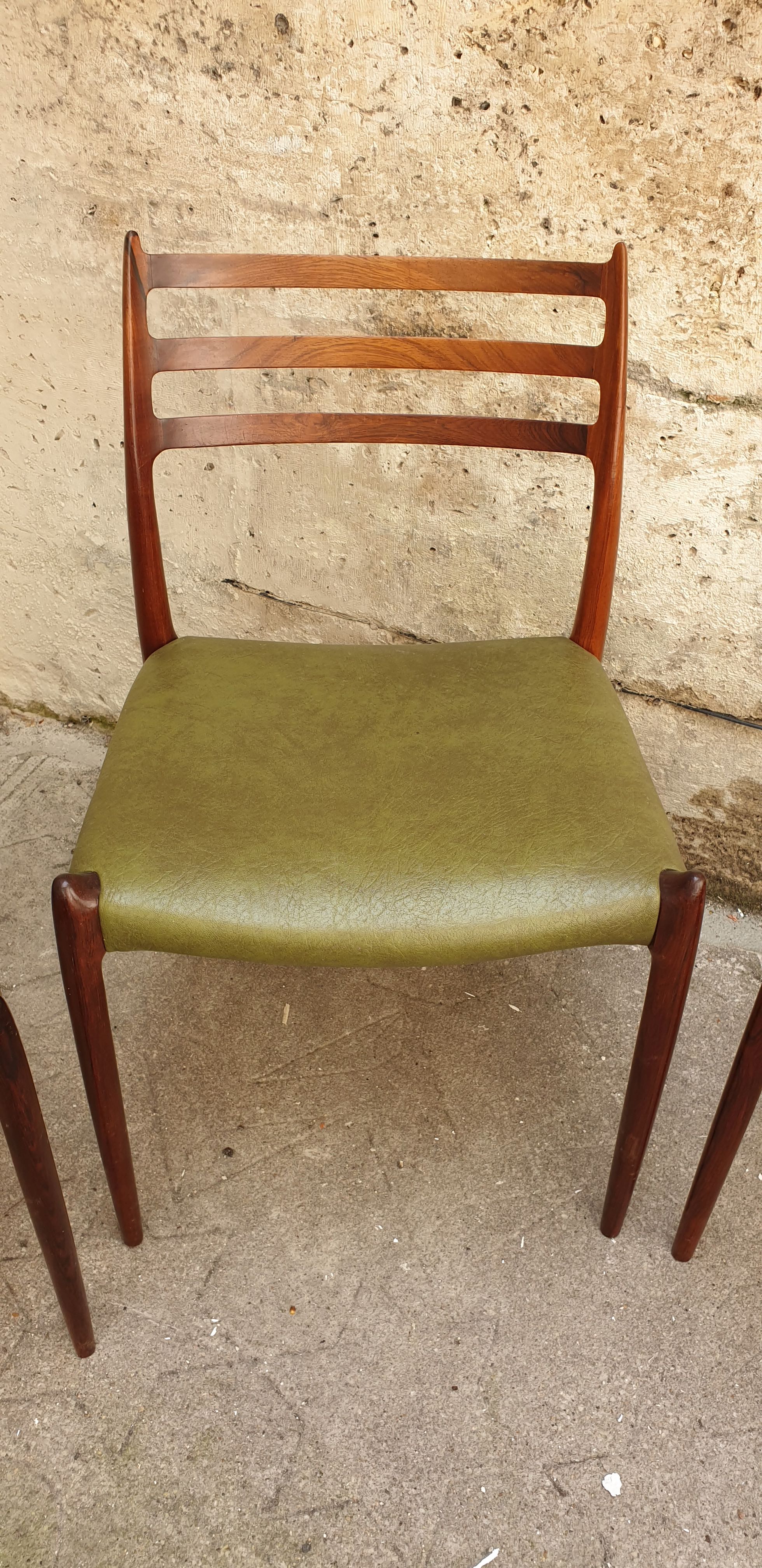 Set of 4 chairs model 78 by Niels Otto Moller for JL Mollers