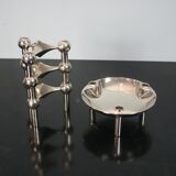 3 candle holders and 1 modular cup NAGEL 1970