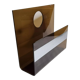 Vintage smoked plexiglass magazine holder 70s