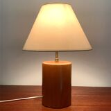 Vintage lamp in solid elm Italy 80s