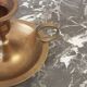 Brass hand-held candle holder - vintage