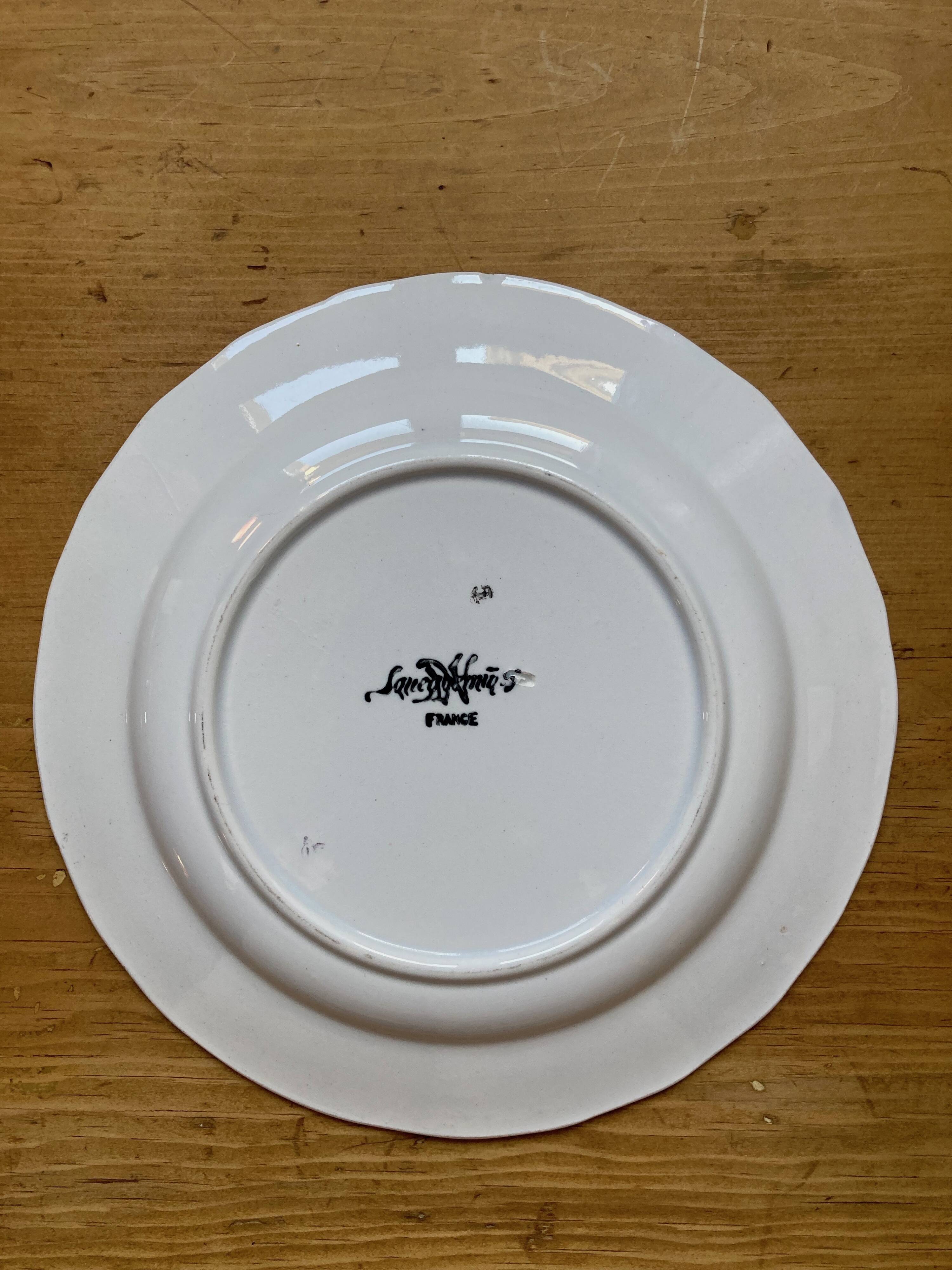 6 talking plates Digoin Sarreguemines "Enfants Bicot"