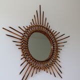 Star rattan mirror 660mm