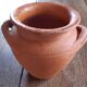 Terracotta vase with two handles