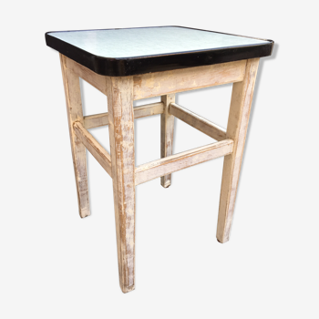 Formica stool with patina finish