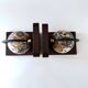 Vintage Bookends – Globe / World Map – Wooden