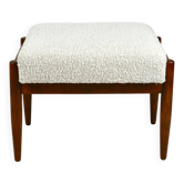 Tabouret Edmund Homa, assise en boucle blanc ivoire crème - 2 pièces disponibles