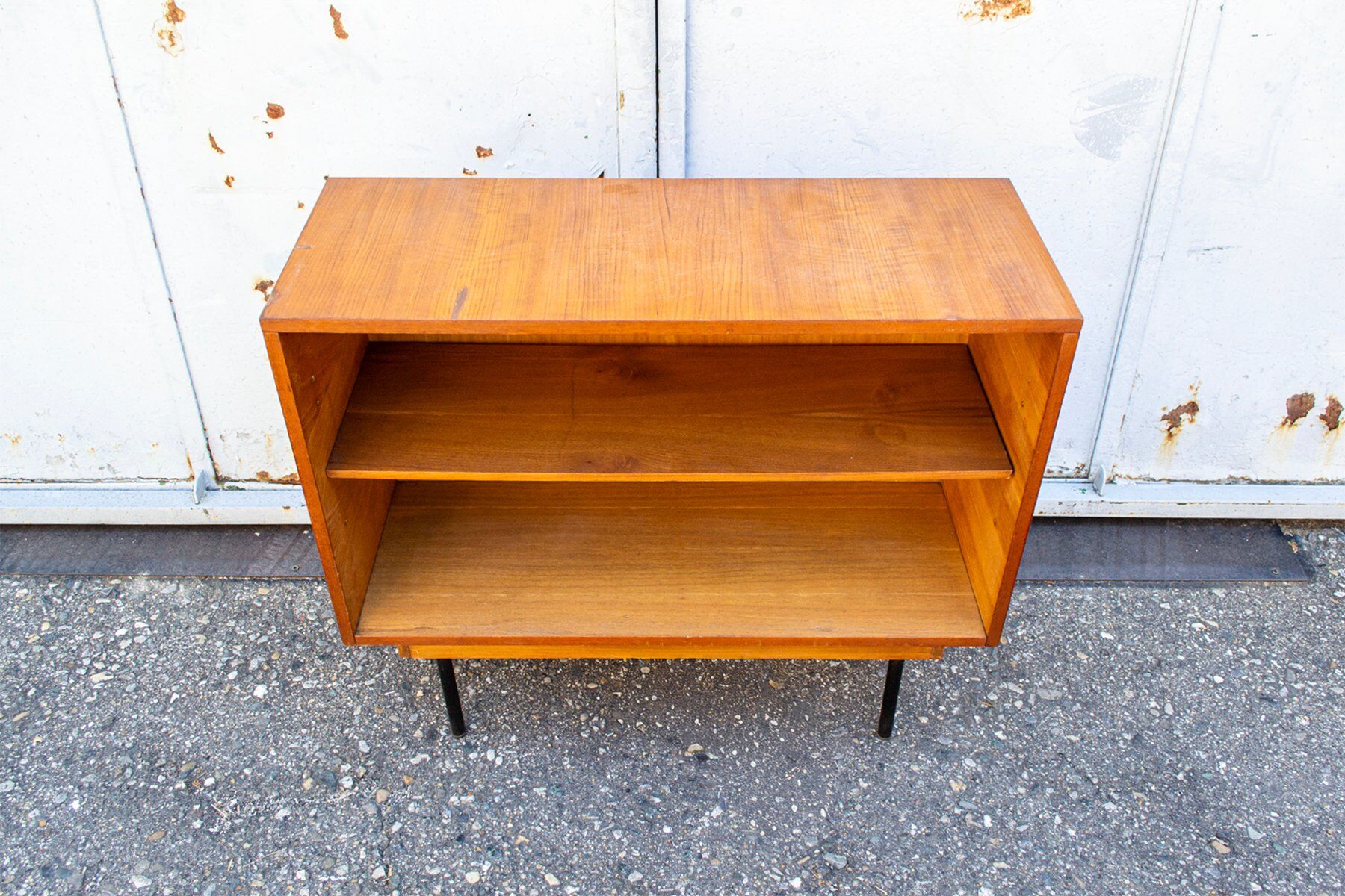 Wood and iron credenza by Leonardo Fiori for Isa, Bergamo, Italy, 1950s.