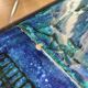 Blue ceramic coffee table by Robert & Jean CLOUTIER circa 1960