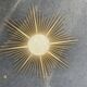 Large vintage metal mirror sun chaty Vallauris Ø 90 cm