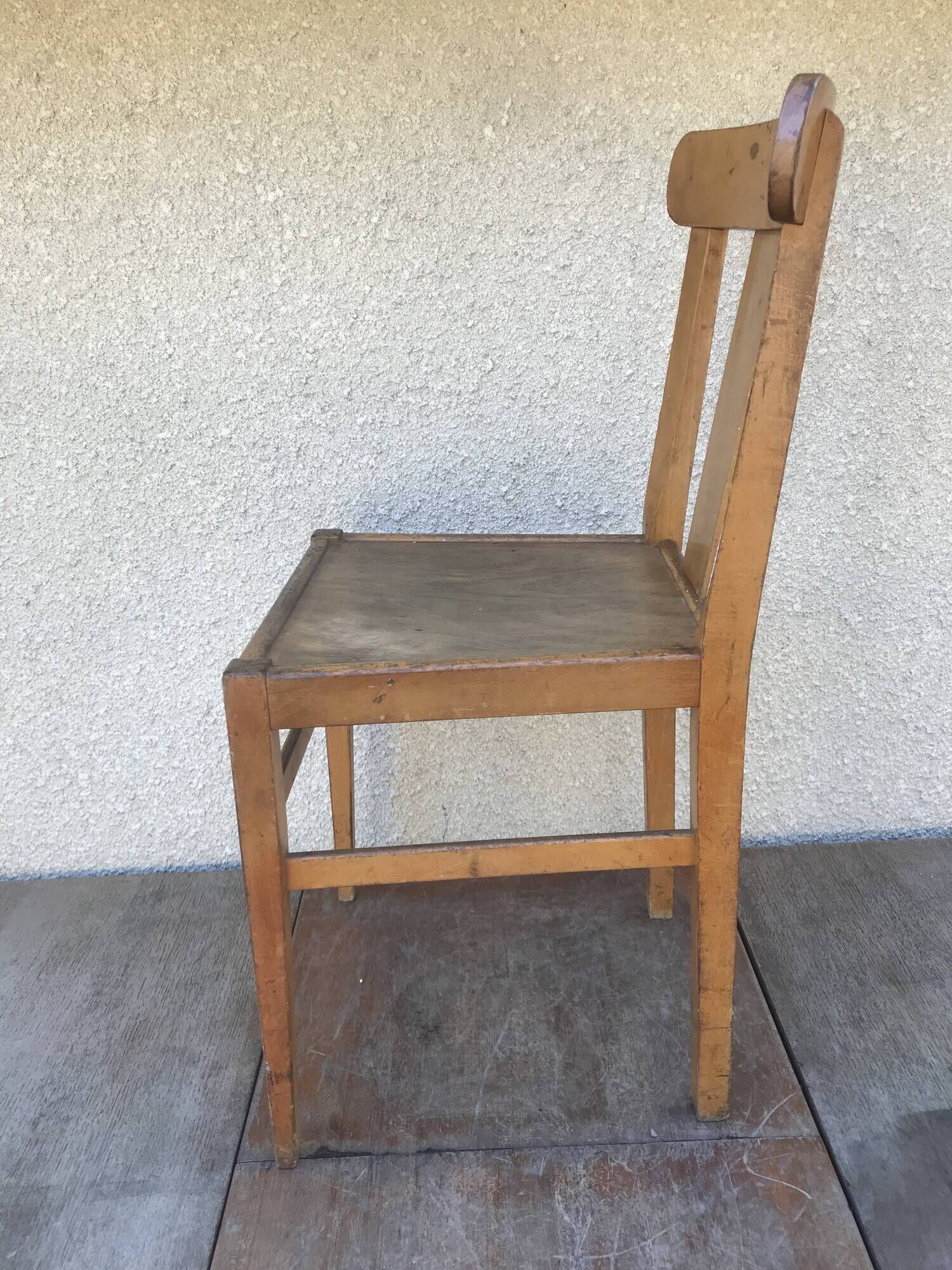 Series of 3 chairs old bistrot 60s vintage