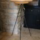 lampadaire tripode en jute