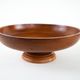 Danish solid teak wood platter on profiled base, 1970s Scandinavian craftsmanship
