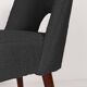 'Shell' chair in dark grey boucle, 1960s