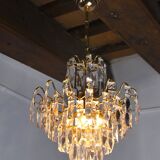Lustre Regency, cristaux taillés, Espagne, 1980