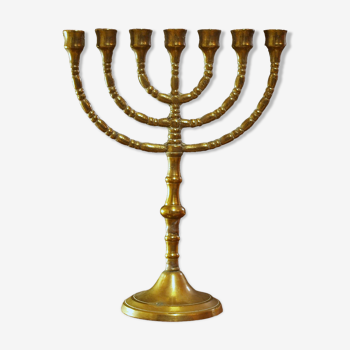 Ancient Menorah, 7-pointed bronze candlestick