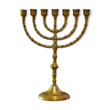 Ancient Menorah, 7-pointed bronze candlestick