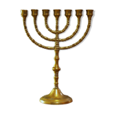 Ancient Menorah, 7-pointed bronze candlestick